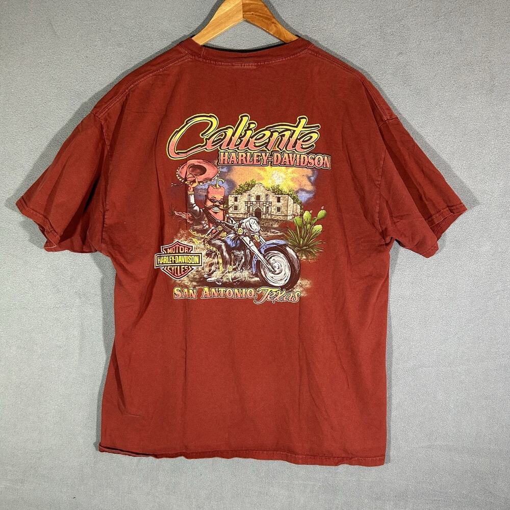 Harley-Davidson San Antonio Texas T-Shirt Men's XL Red Hanes Shirt